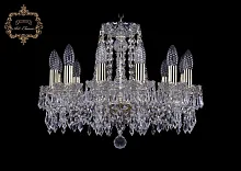 Люстра подвесная хрустальная 11.23.12.165.Gd.Dr Bohemia Art Classic прозрачная на 12 ламп, основание золотое в стиле классический Люстра подвесная хрустальная 11.23.12.165.Gd.Dr Bohemia Art Classic прозрачная на 12 ламп, основание золотое в стиле классический